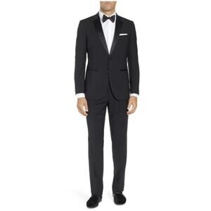 Adam Baker Men 40R Jacket 34R Pant Fit Two-Piece Notch Lapel Formal Tuxedo HR7-9